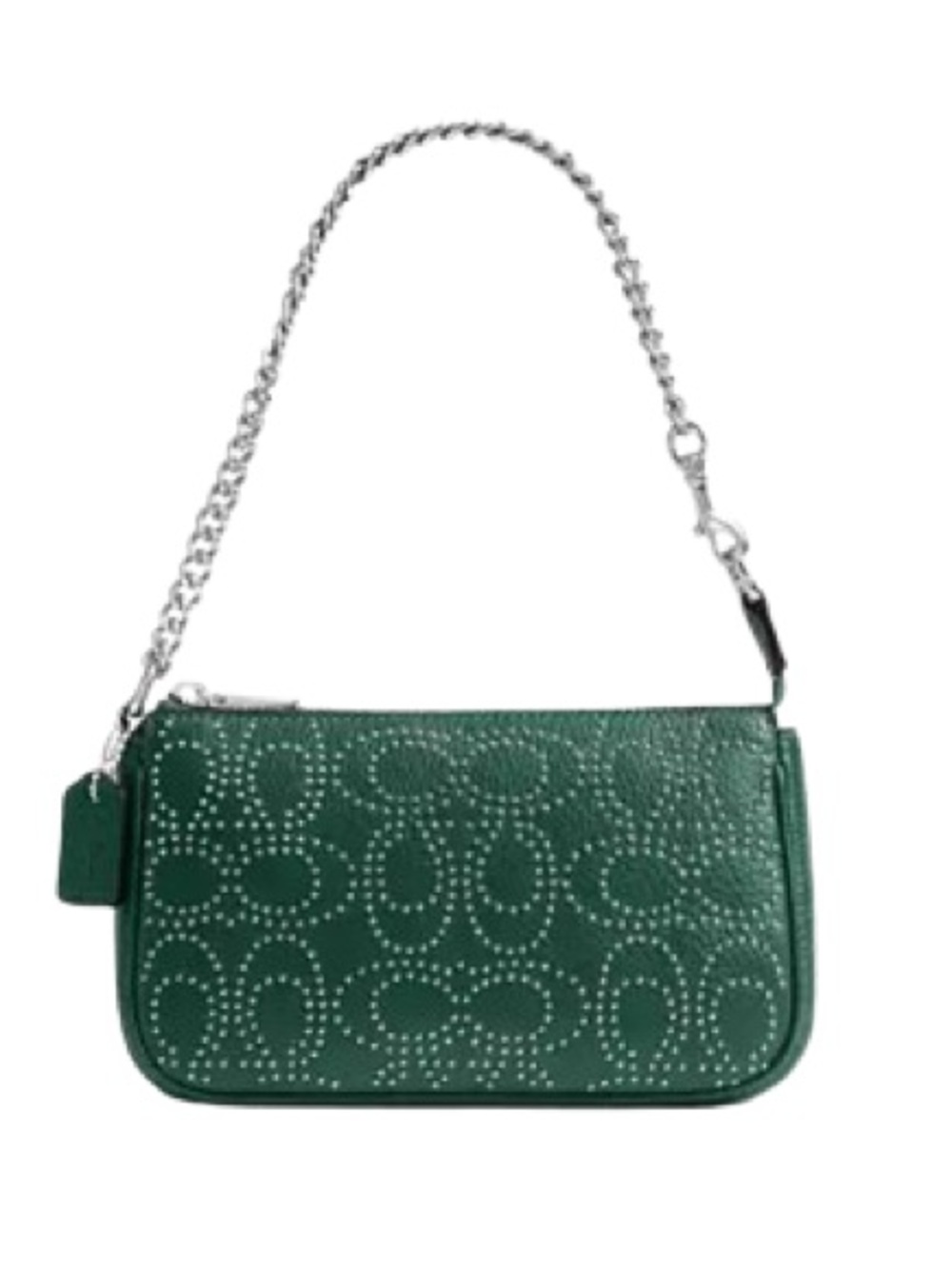 Coach NOLITA 19 WITH SIGNATURE RIVETS Emerald Green EUC